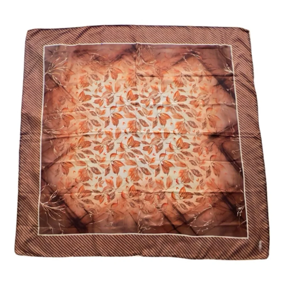 Soft Elegant Brown and Orange Scarf For Women/ Size X- Large